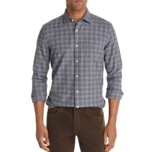 Men's Store at Bloomingdale's Check Print Classic Fit Flannel Shirt -Blue / Gray